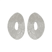( Silver)occidental style summer retro brief Irregular geometry Round Alloy earrings personality exaggerating Earring w