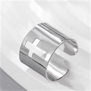 occidental style fashion surface concise hollow Word opening ring