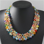 occidental style fashion concise establishment crystal temperament short style necklace