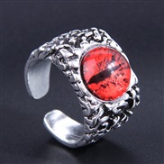 occidental style concise retro eyes opening man ring