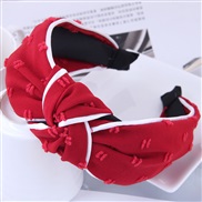 Korean style brief fashion white Stripe medium print width Headband Headband head buckle lady Headband