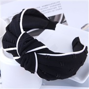 Korean style brief fashion white Stripe medium print width Headband Headband head buckle lady Headband