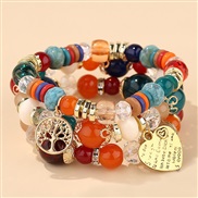 occidental style fashion concise all-Purpose love Life tree multilayer lady temperament bracelet