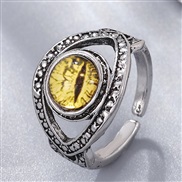 occidental style concise retro eyes opening personality opening ring