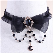 occidental style fashion lace gem accessories Meniscus temperament necklace chain
