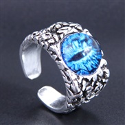 occidental style concise retro eyes opening man ring