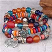 fashion conciseLOVE watch-face multilayer beads lady temperament bracelet