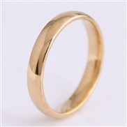 fashion concise stainless steel gold surface woman ring