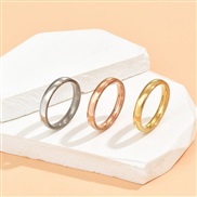 fashion concise stainless steel three woman ring