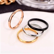 fashion concise stainless steel four woman ring