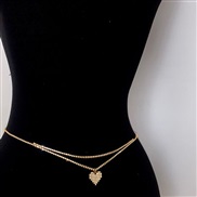 (love  Gold)new multilayer love chain  occidental style fashion drop Rhinestone chain body chian