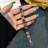 (1  S 2 1)occidental style bracelet  embed color zircon neutral wind fashion bracelet
