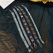 (+zircon )occidental style bracelet  embed color zircon neutral wind fashion bracelet