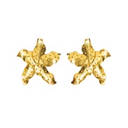 ( Gold)occidental style spring creative Earring starfish Alloy earrings woman fashion personality exaggerating ear stud