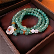 ( Bracelet  green)natural agate pattern Leaf bracelet new medium personality samll