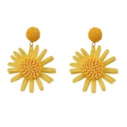 ( yellow)summer earrings occidental style Earring woman weave flowers Bohemiaearrings