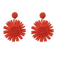 ( orange)summer earrings occidental style Earring woman weave flowers Bohemiaearrings