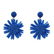 ( blue)summer earrings occidental style Earring woman weave flowers Bohemiaearrings