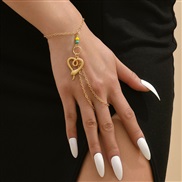 ( Gold)occidental style creative trend geometry love snake chain woman ins personality animal bracelet
