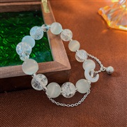 ( white Bracelet)retro Opal beads Moon bracelet samll all-Purpose fashion temperament high woman