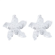 ( White k)E occidental style fashion geometry starfish Alloy earrings  personality exaggerating creative Metal geometry