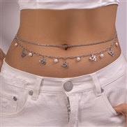 (DZ 385baik)D occidental style butterfly Pearl diamond tassel Metal chain chain woman fashion brief