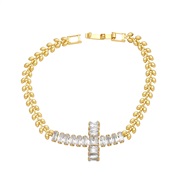 ( white)occidental style fashion personality embed color zircon cross bracelet temperament bracelet womanbrc