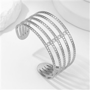 occidental style width titanium steel bangle personality exaggerating color opening stainless steel bangle fashion