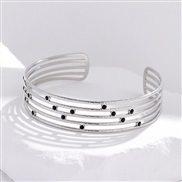 occidental style fashion enamel titanium steel bangle gilded color stainless steel opening bangle all-Purpose