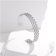 occidental style geometry titanium steel bangle opening high stainless steel personality samll hollow