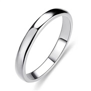 fashion concise stainless steel silver color surface woman ring