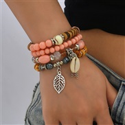 fashion concise Shells tassel color multilayer woman bracelet