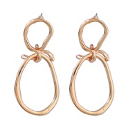 ( Gold)fashion brief multilayer Irregular cirque Alloy geometry earrings woman occidental style exaggerating temperamen