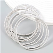 ( Silver)occidental style exaggerating Alloy bangle Metal setbracelet