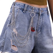 ( red)occidental style  brief Metal chain fashion belt chain  personality pendant multilayer chain