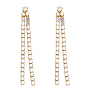 ( white)occidental style long style brief fully-jewelled tassel earringsins personality samll earring Earringera