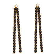 ( black)occidental style long style brief fully-jewelled tassel earringsins personality samll earring Earringera