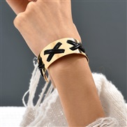 ( Gold)occidental styleins creative geometry exaggerating opening bangle woman  trend personality handmade