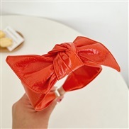 ( orange butterfly ) same style Imitation leather bow high width Headband sweet woman all-Purpose HeadbandR