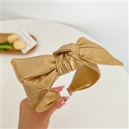 ( Gold butterfly ) same style Imitation leather bow high width Headband sweet woman all-Purpose HeadbandR