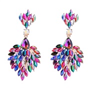 ( Color) occidental style colorful diamond earrings woman Alloy diamond Earring exaggerating fully-jewelled super samll