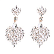 ( white) occidental style colorful diamond earrings woman Alloy diamond Earring exaggerating fully-jewelled super samll