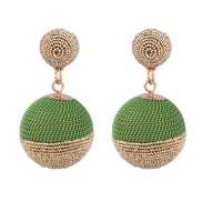 ( green)spring earring chain Alloy earrings woman occidental style geometry Earringearrings