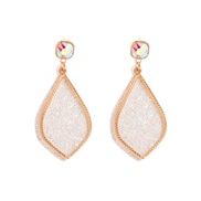 ( white)occidental style fashion temperament Alloy embed glass earrings woman personality Colorful sequin high Earring