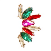( Color diamond )occidental style personality crystal diamond Earring  retro earrings belt ear stud