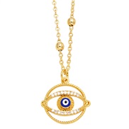 ( blue)new eyes necklace woman occidental styleins wind eyes pendant clavicle chainnk