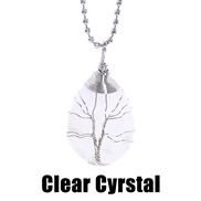 twining surround crystal drop Life tree pendant necklace clavicle chainnk