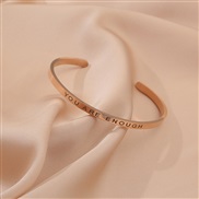 ( Rose Gold) more color woman style short Word opening bangle