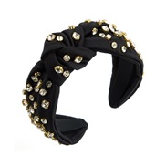 ( black) Headband occidental style Cloth Headband fully-jewelled temperament width
