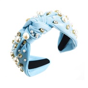 ( light blue ) Headband occidental style width big samll Pearl Headband Korean style temperament